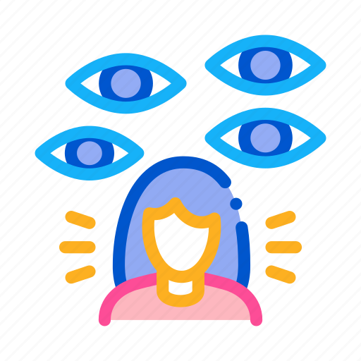 Eyes, harassment, looking, victim, woman icon - Download on Iconfinder