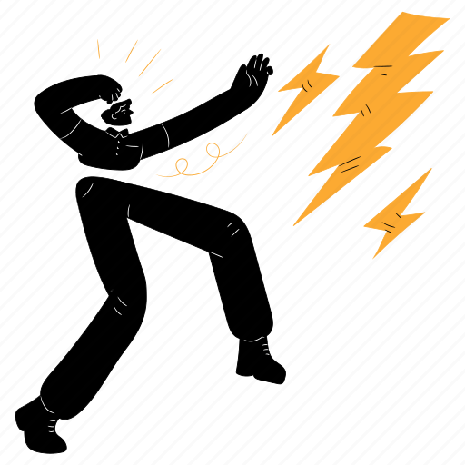 Ecology, lightening, light, electricity, electric, man, storm illustration - Download on Iconfinder