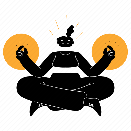 Sports, and, fitness, meditate, meditation, yoga, zen illustration - Download on Iconfinder