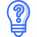 lightbulb, with, question, mark, faq, support, idea