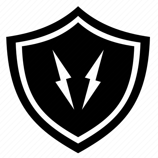 Protection, secure, shield, thunder icon - Download on Iconfinder