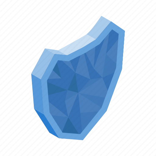 Blue, diamond, glass, isometric, protection, security, shield icon - Download on Iconfinder