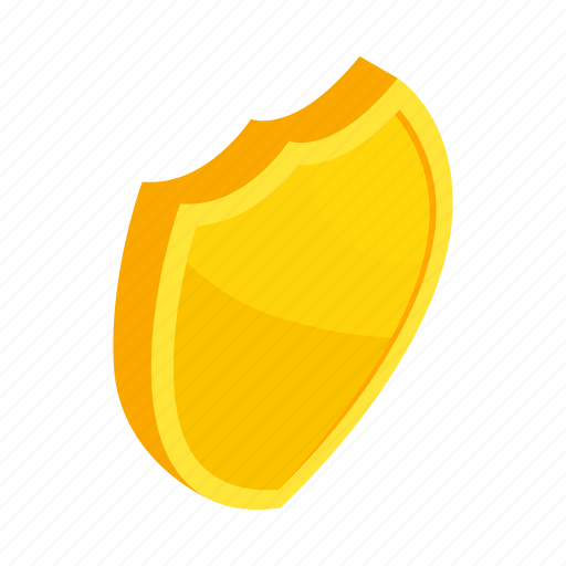 Emblem, gold, isometric, protection, security, shield, yellow icon - Download on Iconfinder