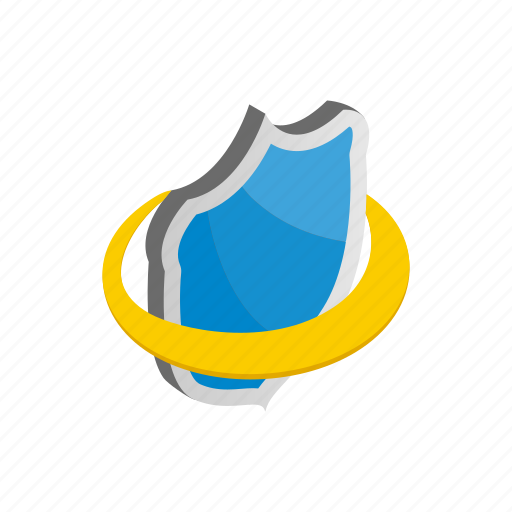 Blue, emblem, isometric, protection, security, shield, yellow icon - Download on Iconfinder