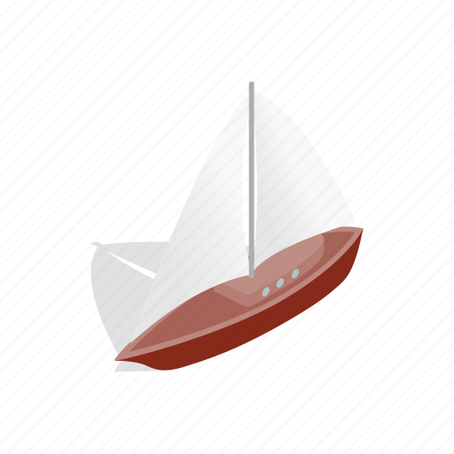 Boat, isometric, mast, sail, sails, wood, wooden icon - Download on Iconfinder