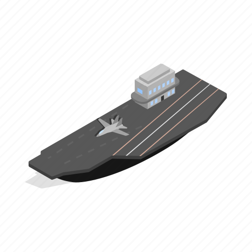 Airplanes, isometric, landing, sea, ship, shipping, strip icon - Download on Iconfinder
