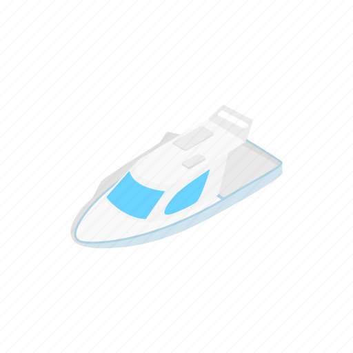 Boat, cruise, isometric, nautical, sea, speed, yacht icon - Download on Iconfinder