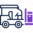 forklift, transportation, delivery, truck, warehouse