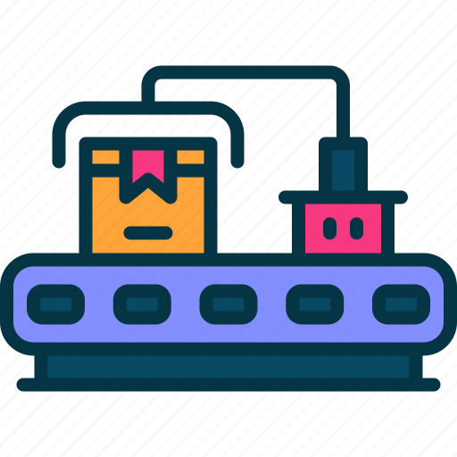 Conveyor, belt, package, box icon - Download on Iconfinder