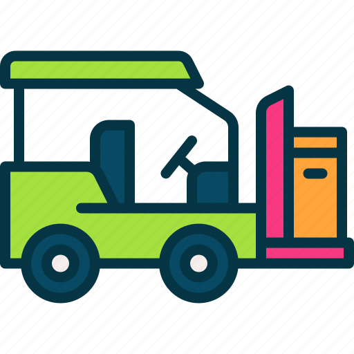 Forklift, transportation, delivery, truck, warehouse icon - Download on Iconfinder