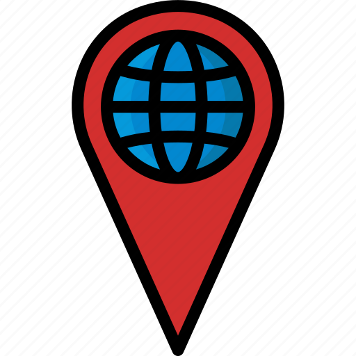 Colour, delivery, global, location, map, pin, shipping icon - Download on Iconfinder