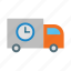 shipping time, delivery, package, transport, truck 
