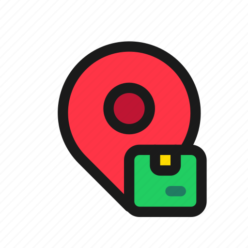 Package, shipping, delivery, tracking, location, pin, courier icon - Download on Iconfinder