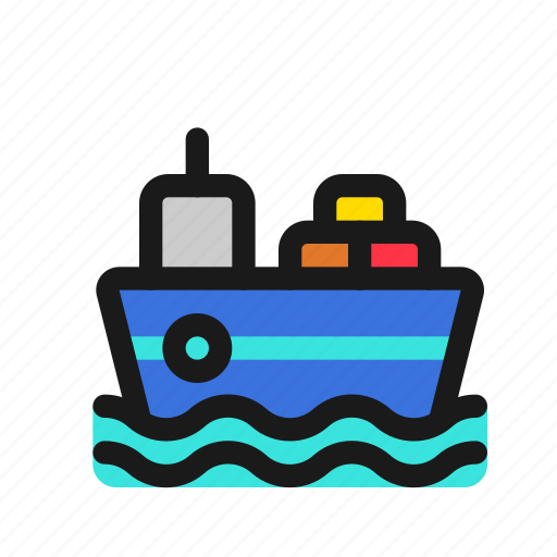 Shipping, cargo, delivery, ship, boat, transport, transportation icon - Download on Iconfinder