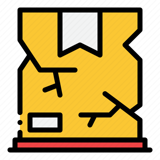 Broken, box, shipping, and, delivery, damaged, packaging icon - Download on Iconfinder