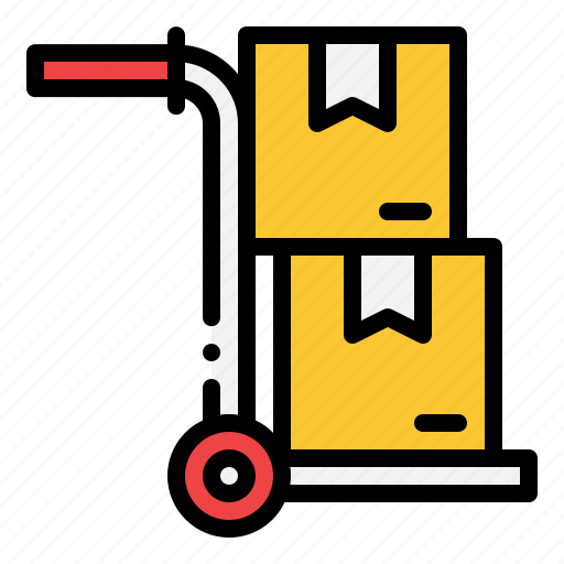 Trolley, package, box, cart, transport, boxes, delivery icon - Download on Iconfinder