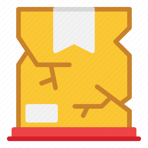 Broken, box, shipping, and, delivery, damaged, packaging icon - Download on Iconfinder