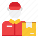 delivery, man, professions, jobs, courier, package, shipping, box, avatar
