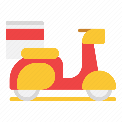 Scooter, delivery, food, bike, moped, takeaway, motorcycle icon - Download on Iconfinder