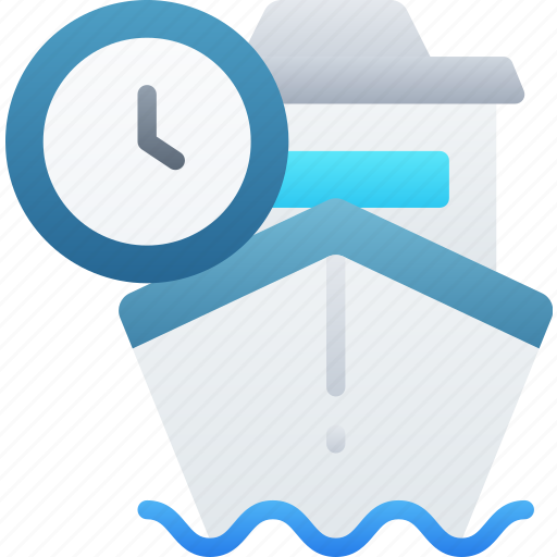 Delivery, logistics, ship, shipping, timed icon - Download on Iconfinder