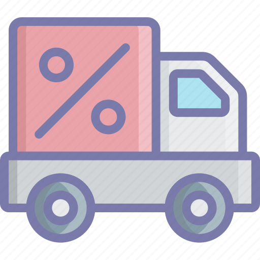 Delivery, discounted, logistics, shipping, truck icon - Download on Iconfinder
