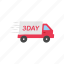 delivery, delivery truck, shipping, three day shipping 