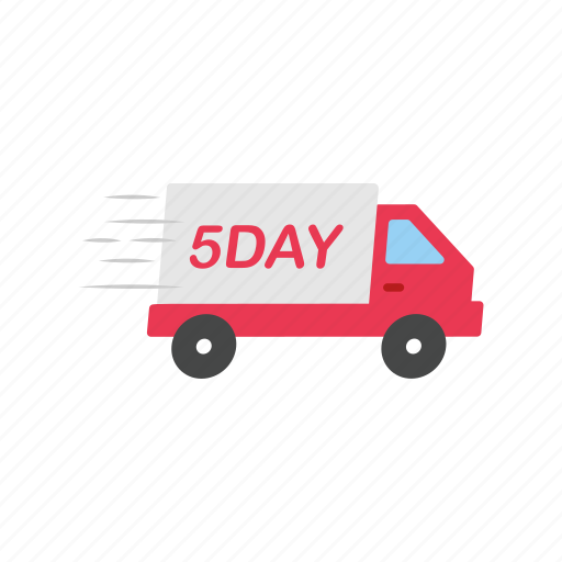Delivery, delivery truck, five day shipping, shipping icon - Download on Iconfinder
