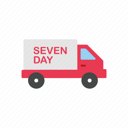 Delivery, delivery truck, seven day shipping, shipping icon - Download on Iconfinder