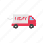 delivery, delivery truck, fourteen day shipping, shipping 