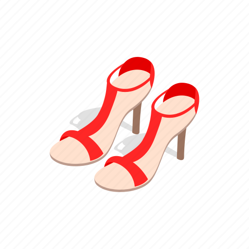 Fashion, heel, high, isometric, sandal, shoe, woman icon - Download on Iconfinder