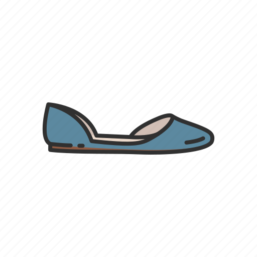 Doll shoe, flats, footwear, shoe, slipper, woman flats icon - Download on Iconfinder