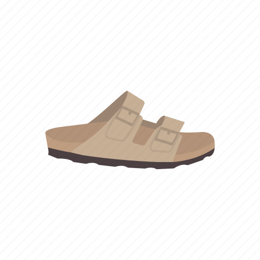 Birkenstock, footwear, leather, sandal, shoe, slide sandal, trend icon - Download on Iconfinder