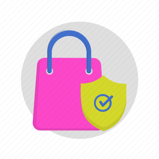 Bag, ecommerce, protection, safety, sale, security, shield icon - Download on Iconfinder
