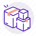 stack, package, box, shipping, parcel