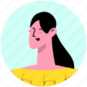woman, female, person, people, avatar, profile