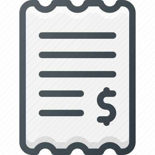 Bill, finance, invoice, paper, payment, receipt icon - Download on Iconfinder