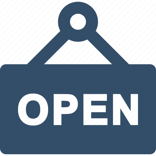 Label, notice, open, shop, shopping, store, tag icon - Download on Iconfinder