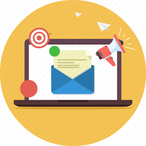 Digital marketing, email, email marketing, laptop, marketing, online marketing icon - Download on Iconfinder
