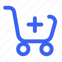shopping, ecommerce, cart, buy, plus, add, basket
