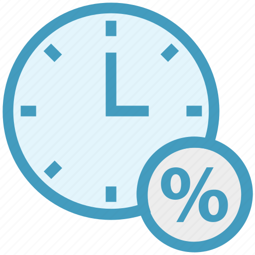 Alarm, clock, percentage, shopping, time, watch icon - Download on Iconfinder