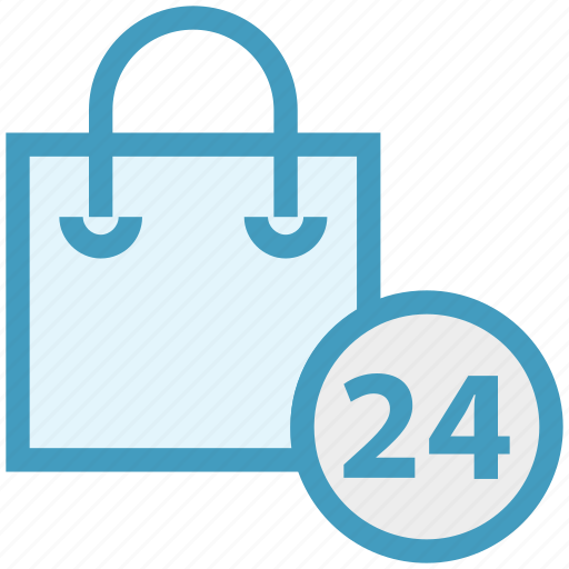 24 hours, bag, plastic bag, shopper bag, shopping bag, tag, tote bag icon - Download on Iconfinder