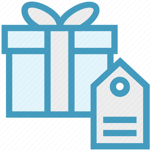Box, gift, label, present, ribbon, shopping, tag icon - Download on Iconfinder