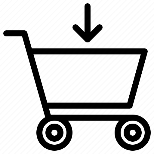 Arrow, cart, checkout, down, download, shopping icon - Download on Iconfinder