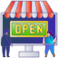 advertising, business, online, open, shop, store, web 