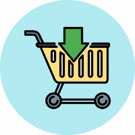 Arrow, buy, cart, down, insert, shop, shopping icon - Download on Iconfinder