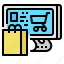 cart, online, purchase, shopping, web 