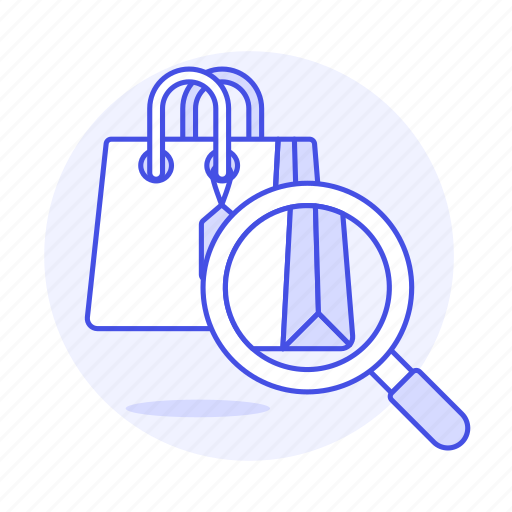 Bag, bags, magnifier, search, shopping, tag, view icon - Download on Iconfinder