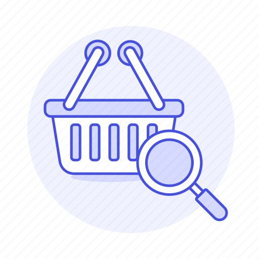 Basket, baskets, magnifier, search, shopping, view icon - Download on Iconfinder
