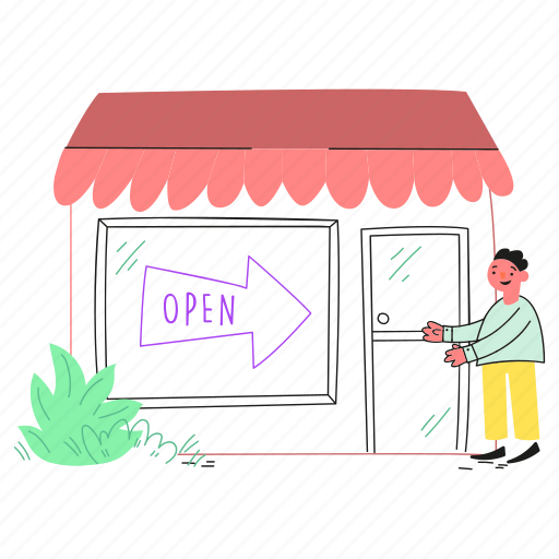 Shop, mart, convenience, buy, purchase, open, market illustration - Download on Iconfinder