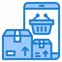 delivery, online, shoping, basket, commerce